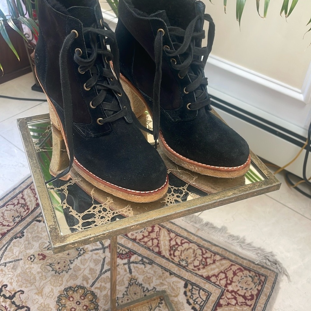 Black Suede Women's Ankle Boots